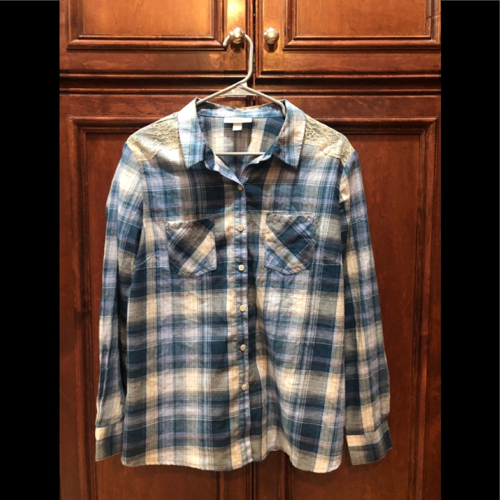 Women’s  blue Flannel shirt
